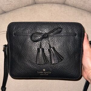Kate Spade Black Pebbled Leather Crossbody Bag